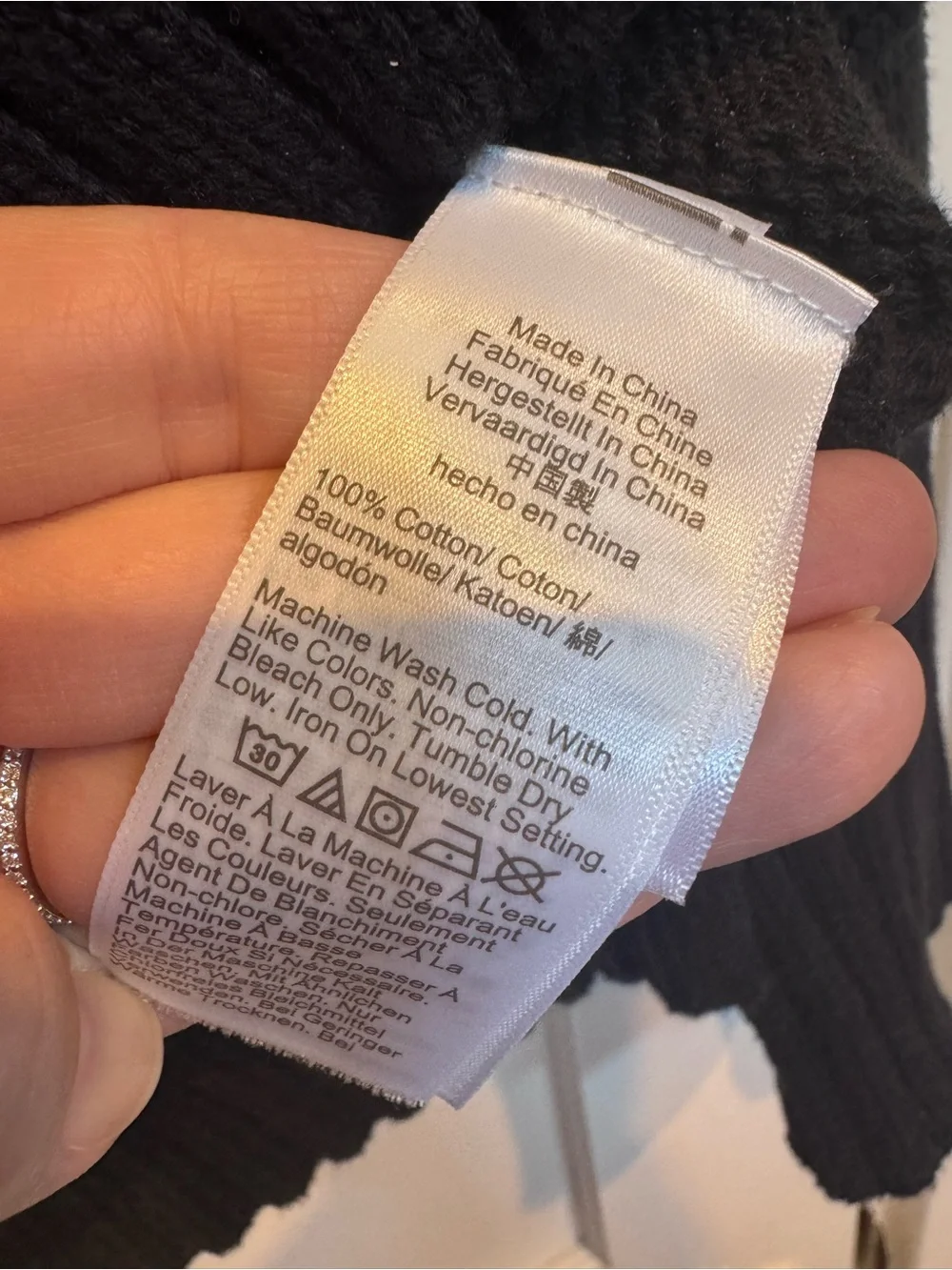 J Crew Cotton Black Turtleneck Knit Sweater